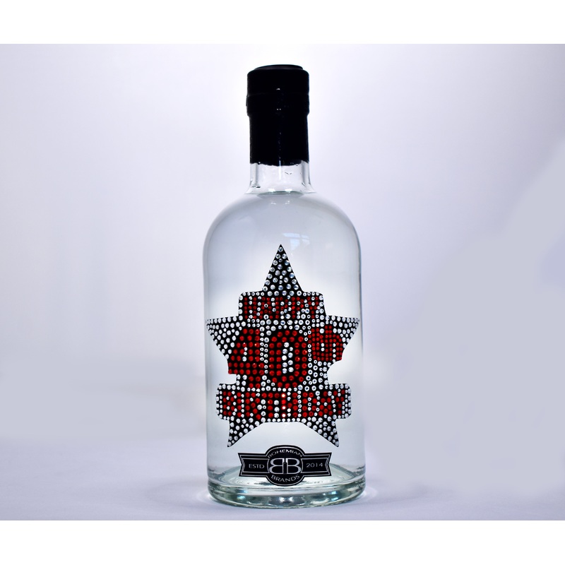 Happy 40th Birthday Vodka – Crystal Edition