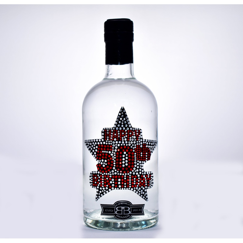Happy 50th Birthday Vodka – Crystal Edition