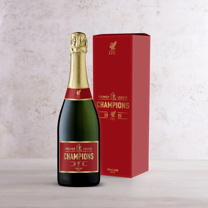 Liverpool FC Premier League Champions 2025 Champagne