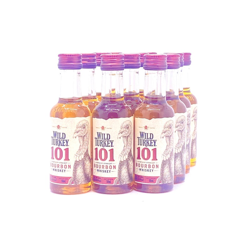 Wild Turkey Bourbon Whiskey 101 proof 12 x 50 ml
