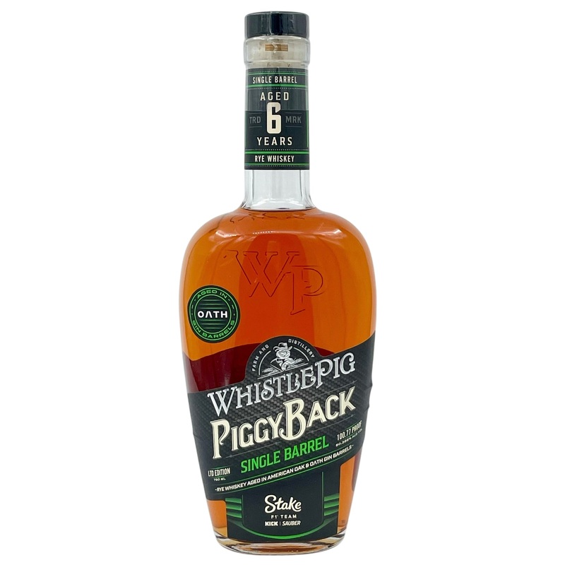 WhistlePig Piggyback 2024 Single Barrel Rye Whiskey KICK Sauber F1 Team Stake