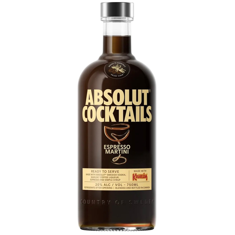 Absolut Cocktails Espresso Martini Ready to Serve RTD 750 ml