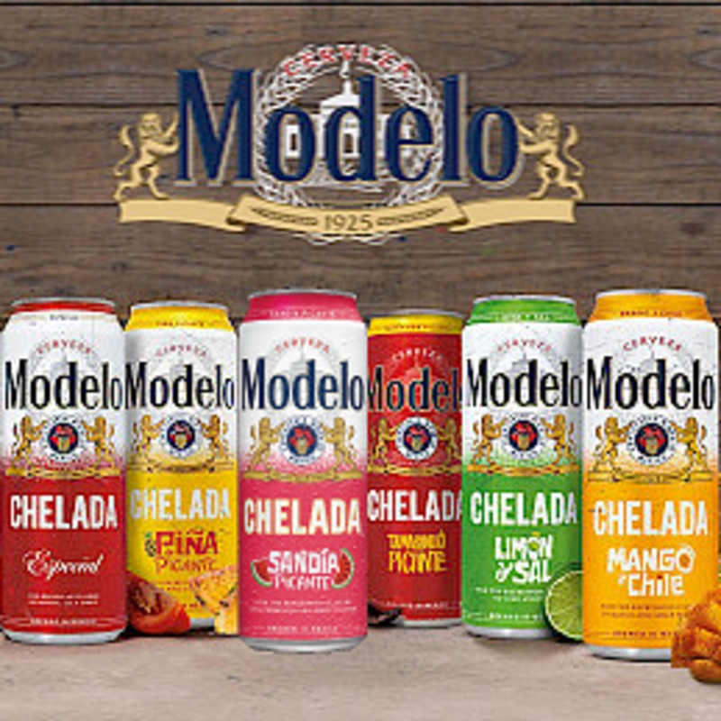 Modelo Cheladas|Chelada Especial|Limn y Sal|Mango y Chile|Naranja Picosa|Pina Picante|Sandia Picante|Tamarindo Picante|24oz can|12pk/12oz cans