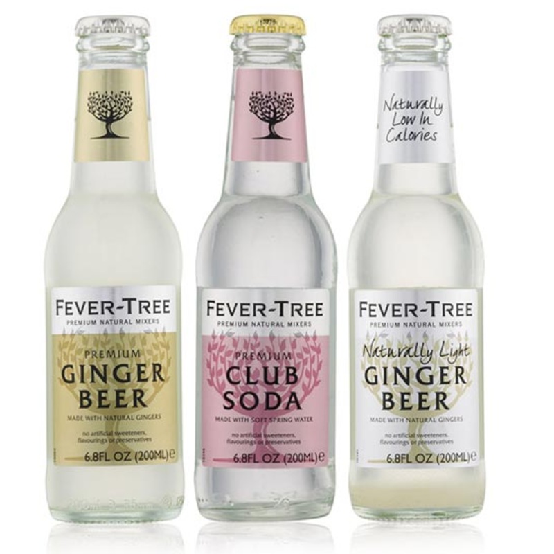Fever Tree Mixers|Club Soda 4pk/6.8oz bottles|Ginger Ale 4pk/6.8oz bottles|Ginger Beer 4pk/6.8oz bottles|Tonic Water 4pk/6.8oz Bottles