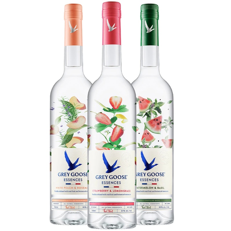 Grey Goose Essences|White Peach & Rosemary|Strawberry & Lemongrass|Watermelon & Basil|750mL