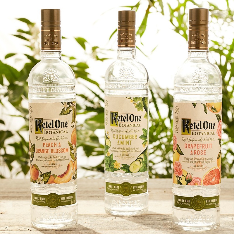 Ketel One Botanical|Cucumber & Mint|Grapefruit & Rose|Peach & Orange Blossom|750mL