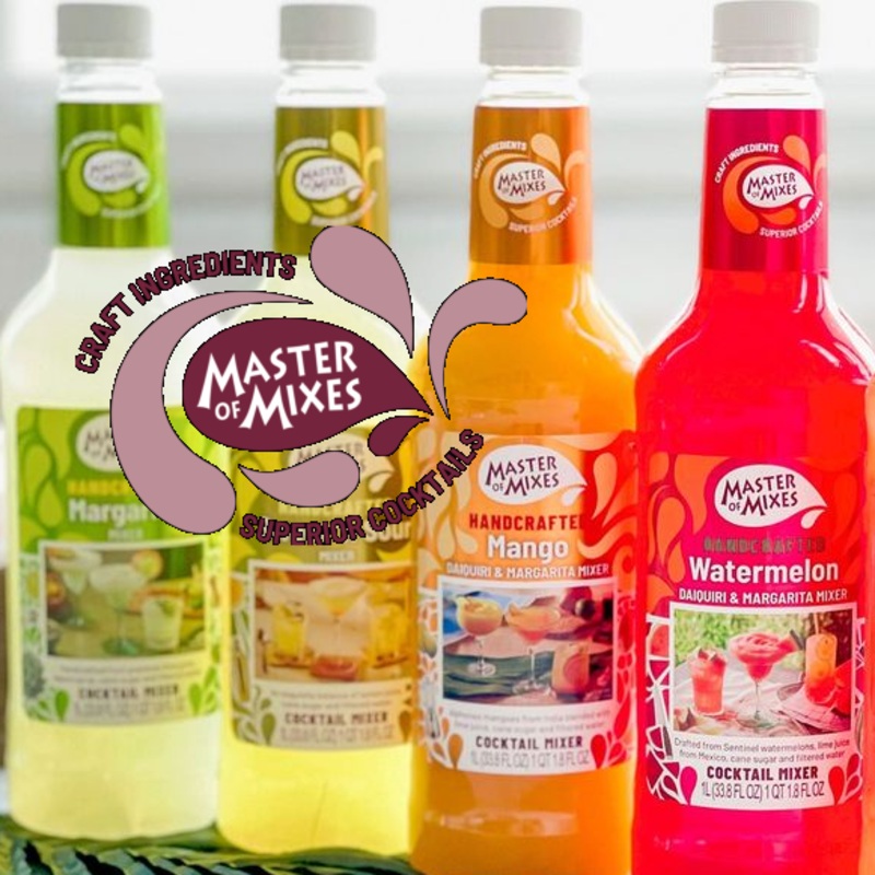 Master of Mixes|Bloody Mary|Loaded Bloody Mary|Mango|Margarita|Michelada|Pina Colada|Strawberry|Sweet & Sour|Watermelon|1L|1.75L