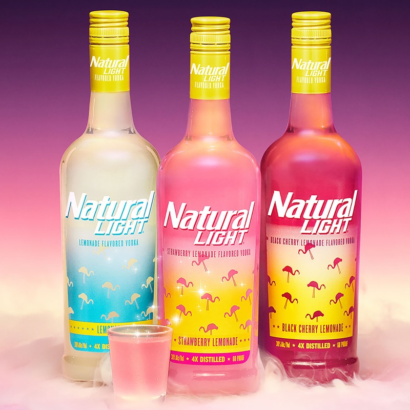 Natural Light Vodka|Lemonade|Strawberry Lemonade|Black Cherry Lemonade|750mL