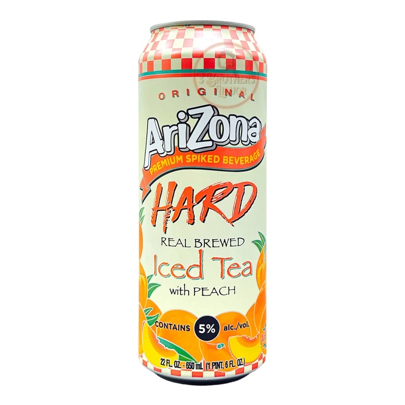Arizona Spiked Hard Iced Tea With Peach Flavor Vodka Seltzer Can (22oz)