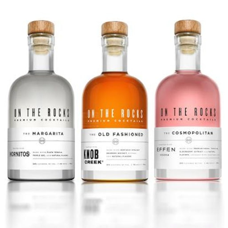 On The Rocks Cocktails|Cosmopolitan|Margarita|Old Fashioned|750mL