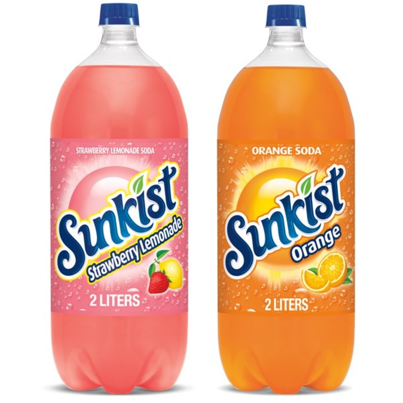 Sunkist Sodas|Orange|Strawberry Lemonade|Grape|2L