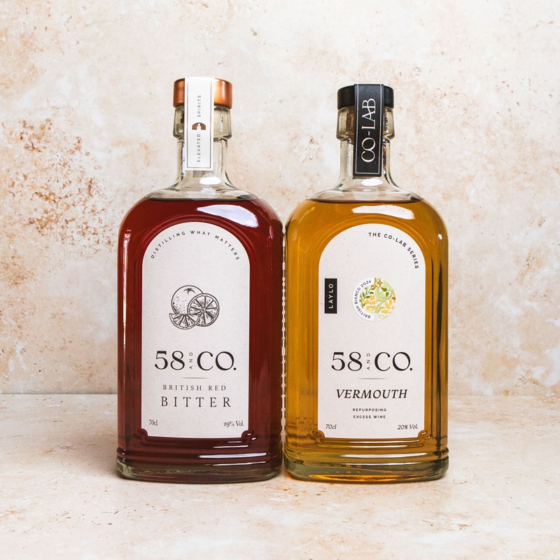 58 and CO Aperitivo Bundle – Red Bitter & Bianco Vermouth (2 x 70cl)