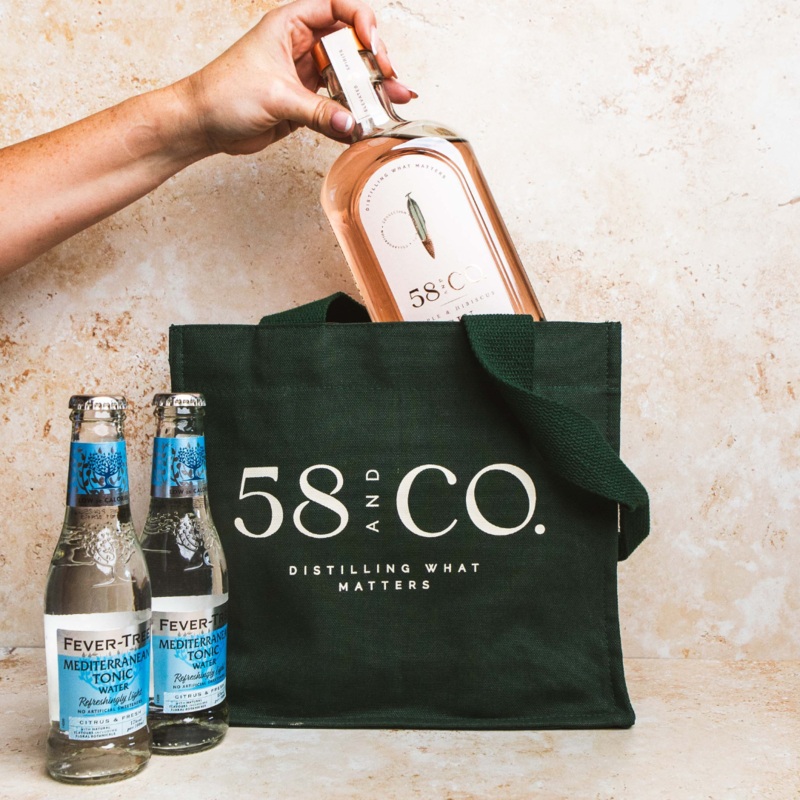 58 and CO Apple & Hibiscus Pink Gin & Tonic Gift Set