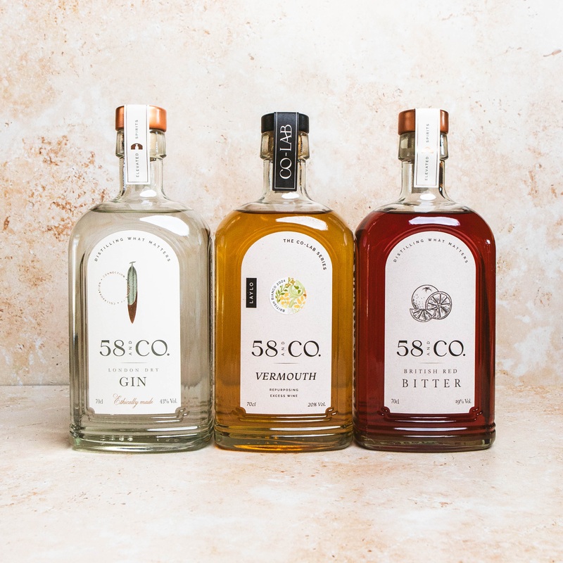 58 and CO Classic Negroni Cocktail Bundle – London Dry Gin, Bitter & Vermouth (3 x 70cl)