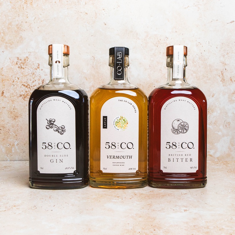 58 and CO Sloe Negroni Bundle – Sloe Gin, Bitter & Vermouth (3 x 70cl)